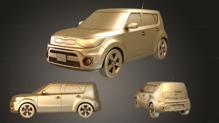 Автомобили и транспорт (Kia Soul 2019, CARS_2133) 3D модель для ЧПУ станка
